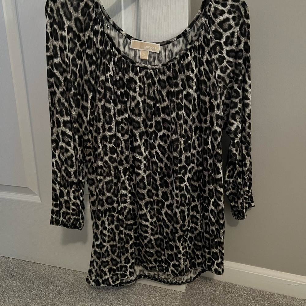 Michael Kors Leopard Print Women's Top Size M EUC